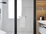 148平米现代简约风四室卫生间装修效果图，门窗创意设计图