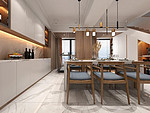 300平米新中式风格别墅客厅装修效果图，橱柜创意设计图