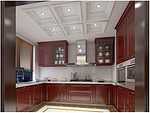 183平米美式风格四室厨房装修效果图，橱柜创意设计图
