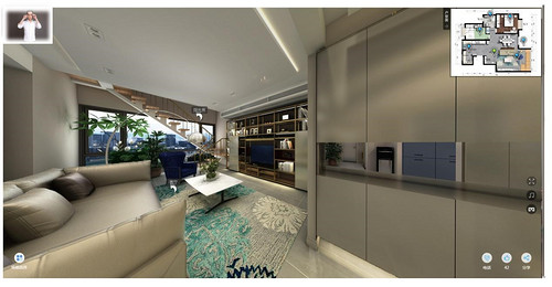 130平米轻奢风格跃层客厅装修效果图，背景墙创意设计图