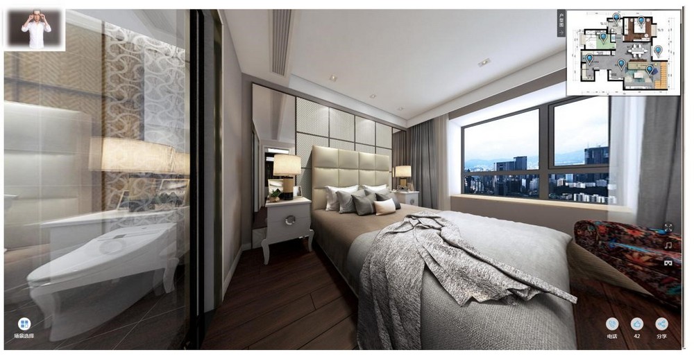 320平米轻奢风格跃层卧室装修效果图，背景墙创意设计图