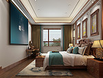 800平米新中式风格其他卧室装修效果图，吊顶创意设计图