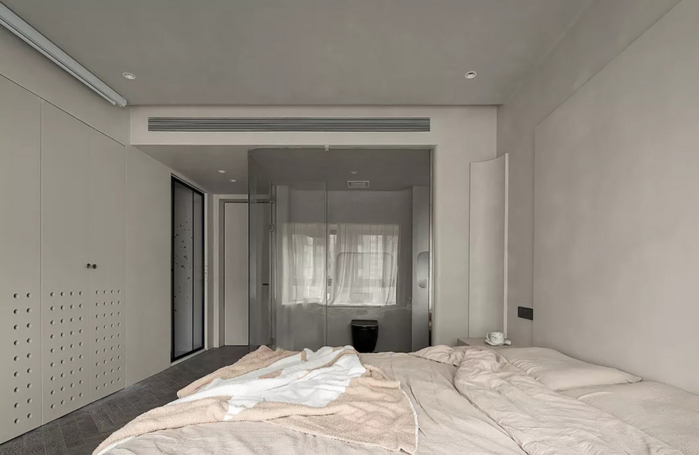116平米现代简约风二室卧室装修效果图，墙面创意设计图