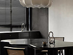 98平米现代简约风二室餐厅装修效果图，墙面创意设计图