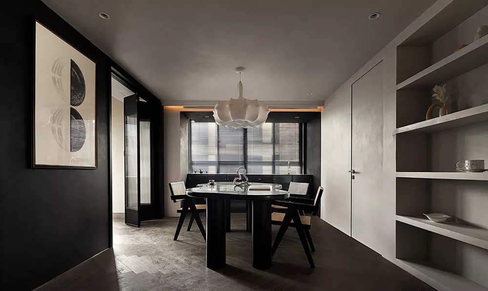 116平米现代简约风二室餐厅装修效果图，吊顶创意设计图