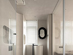 85平米现代简约风二室卫生间装修效果图，盥洗区创意设计图