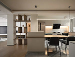 160平米现代简约风三室厨房装修效果图，橱柜创意设计图