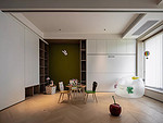 138平米现代简约风三室休闲室装修效果图，墙面创意设计图