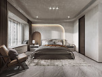 320平米轻奢风格复式卧室装修效果图，背景墙创意设计图