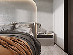 130平米轻奢风格复式卧室装修效果图，背景墙创意设计图