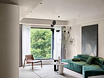 116平米现代简约风跃层客厅装修效果图，墙面创意设计图
