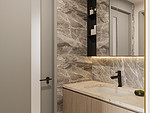 119平米现代简约风三室卫生间装修效果图，盥洗区创意设计图