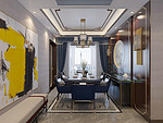 160平米新中式风格四室餐厅装修效果图，吊顶创意设计图