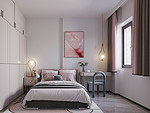 119平米现代简约风三室卧室装修效果图，背景墙创意设计图
