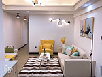 106平米现代简约风一室客厅装修效果图，背景墙创意设计图