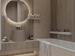 100平米现代简约风一室卫生间装修效果图，盥洗区创意设计图
