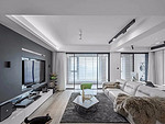 100平米现代简约风四室客厅装修效果图，门窗创意设计图
