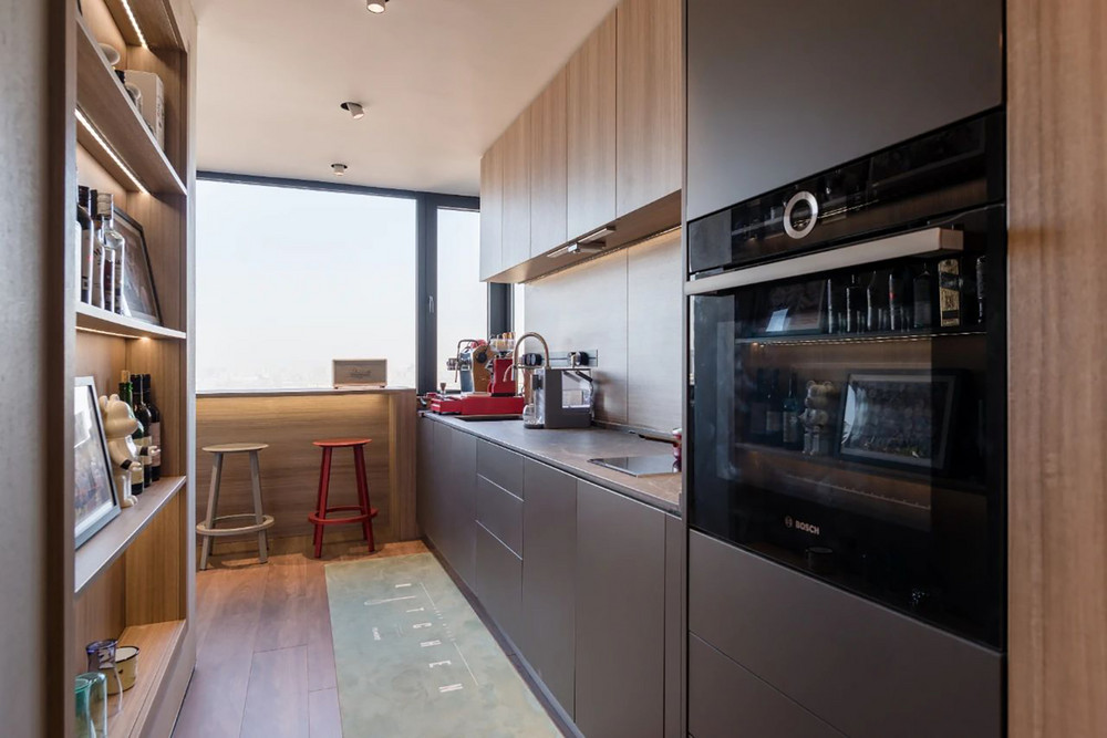 148平米现代简约风四室厨房装修效果图，橱柜创意设计图