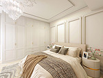 90平米地中海风格三室卧室装修效果图，背景墙创意设计图