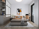 100平米轻奢风格四室卧室装修效果图，背景墙创意设计图