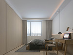 38平米现代简约风复式卧室装修效果图，背景墙创意设计图