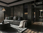 116平米现代简约风三室客厅装修效果图，背景墙创意设计图