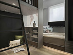 180平米现代简约风三室卧室装修效果图，隔断创意设计图