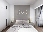 38平米现代简约风三室卧室装修效果图，背景墙创意设计图