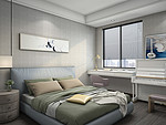 104平米轻奢风格四室卧室装修效果图，背景墙创意设计图