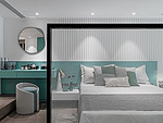 116平米现代简约风三室卧室装修效果图，隔断创意设计图