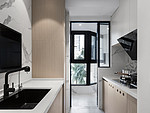 38平米现代简约风三室厨房装修效果图，橱柜创意设计图