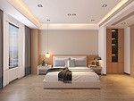 161平米北欧风格四室卧室装修效果图，背景墙创意设计图