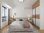 161平米北欧风格三室卧室装修效果图，背景墙创意设计图
