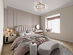 266平米轻奢风格三室卧室装修效果图，吊顶创意设计图