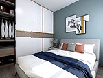 120平米现代简约风三室卧室装修效果图，背景墙创意设计图