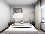 120平米轻奢风格三室卧室装修效果图，背景墙创意设计图