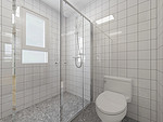 134平米日式风格二室卫生间装修效果图，隔断创意设计图