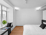 120平米现代简约风二室卧室装修效果图，背景墙创意设计图