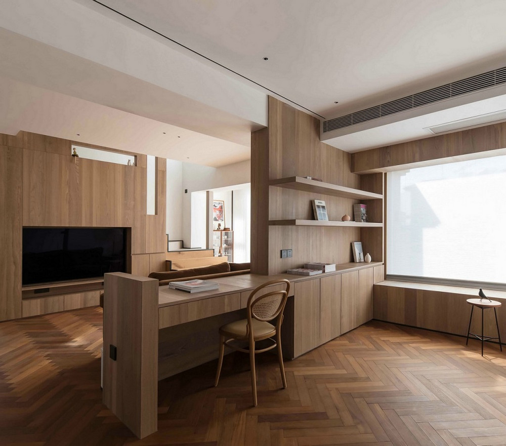 300平米地中海风格复式客厅装修效果图，隔断创意设计图