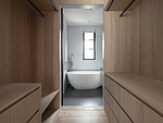 300平米地中海风格复式卫生间装修效果图，盥洗区创意设计图