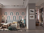 50平米北欧风格二室卧室装修效果图，背景墙创意设计图