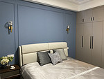 133平米现代简约风三室卧室装修效果图，背景墙创意设计图