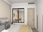 80平米现代简约风三室卧室装修效果图，门窗创意设计图