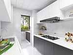 158平米轻奢风格三室厨房装修效果图，橱柜创意设计图