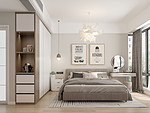 50平米北欧风格四室卧室装修效果图，背景墙创意设计图