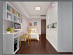 270平米新中式风格三室儿童房装修效果图，照片墙创意设计图