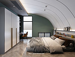132平米现代简约风跃层卧室装修效果图，衣柜创意设计图