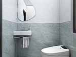 266平米轻奢风格三室卫生间装修效果图，盥洗区创意设计图