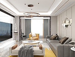 266平米轻奢风格四室客厅装修效果图，吊顶创意设计图