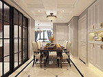 125平米美式风格五室餐厅装修效果图，门窗创意设计图